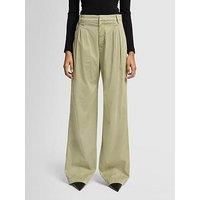 7 For All Mankind Pleated Chino Trousers - Light Khaki