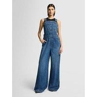 7 For All Mankind Wide Leg Denim Dunagrees