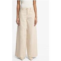 7 For All Mankind Marie Wide Leg Jeans - Cream