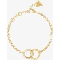 Guess Forever Links Gold Tone Crystal Chain Bracelet UBB02187YGL