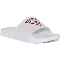 Guess Slider Synthetic Leather Colico Logo Mens Sandal Black UK 7 - 12