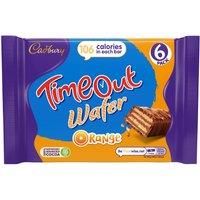 Cadbury Timeout Orange Milk Chocolate Covered Wafer 6 x 18g (108g)
