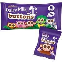 Cadbury Dairy Milk Buttons 5 Treatsize Chocolate Bags 70g