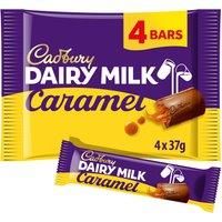Cadbury Dairy Milk Caramel Chocolate Bar Multipack, 4 x 37 g | UK Free Shipping