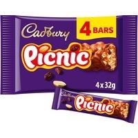 Cadbury Picnic Chocolate Bar 4 Pack 128g