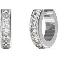 Guess Jewellery Huggie Me 11mm Clear Squares Hugs Earrings UBE03134RH
