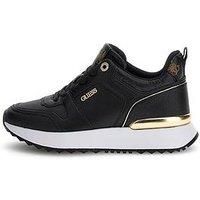 GUESS Scarpe Donna Sneaker Kaddy Ecopelle Black D24GU41 FL8DDYELE12, Black, 4 UK