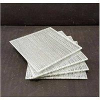 Set Of 4 Glitter State Line Coasters - Silver