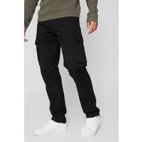 'Drill' Cotton Cargo Trousers With Stretch