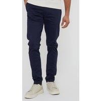 Threadbare Men's 'Castello' Cotton Slim Fit Chino Trousers With Stretch in Navy | Size: 30R