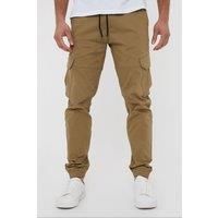 'Belfast' Cotton Jogger Style Cargo Trousers With Stretch