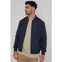 Threadbare Men's 'Predict' Showerproof Classic Bomber Jacket in Navy | Size: Medium
