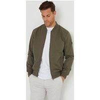 Threadbare Men's 'Predict' Showerproof Classic Bomber Jacket in Khaki | Size: Large