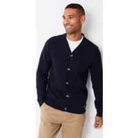 Threadbare Men's 'Overton' Cotton Blend Knitted Cardigan in Navy | Size: Medium