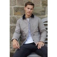 Threadbare Men's 'Frawley' Cotton Twill Lightweight Jacket in Light Beige | Size: XL