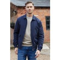 Threadbare Men's 'Sonton' Patch Pocket Collared Zip-Through Jacket in Navy | Size: Large