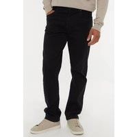 'Wyesdale' Straight Leg Cotton Canvas Trousers With Stretch