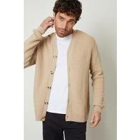 Basket Stitch V-neck Cardigan