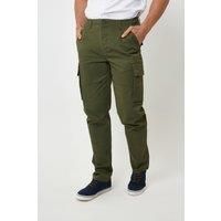 Stretch Cotton Blend Cargo Trousers