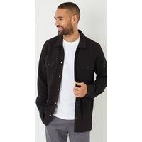 Cotton Blend Popper Fastening Pique Shacket