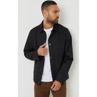 Threadbare Men's Showerproof Corduroy Collar Jacket in Black | Size: 2XL