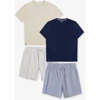 Threadbare Men's 2-Pack Stripe Short Sleeve Pyjamas in Navy | Size: 2XL