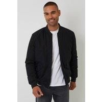 Threadbare Men's Padded Bomber Jacket in Black | Size: 2XL