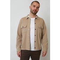 Cotton Blend Popper Fastening Pique Shacket