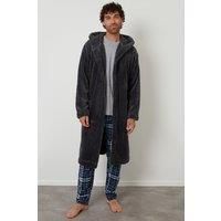 Borg Hooded Dressing Gown