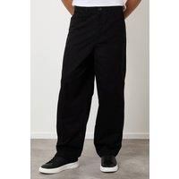 Threadbare Men's Baggy Fit 5 Pocket Chino Trousers in Black | Size: 36R