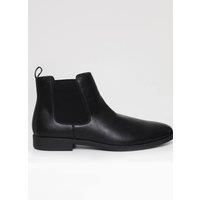 Threadbare Men's Faux Leather Slip On Chelsea Boots in Black | Size: 8