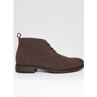 Threadbare Men's Faux Suede Chukka Boots in Brown | Size: 9