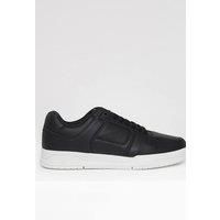 Threadbare Men's Lace Up Court Trainers in Black | Size: 7