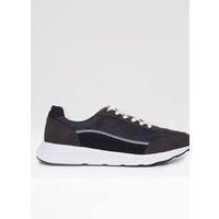 Threadbare Men's Retro Lace Up Trainers in Grey | Size: 9