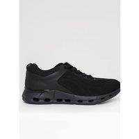 Threadbare Men's Slip On Textured Trainers in Black | Size: 11