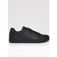 Threadbare Men's Lace Up Court Trainers in Black | Size: 9
