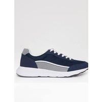 Threadbare Men's Retro Lace Up Trainers in Navy | Size: 11