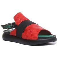 Justin Reece England Esme Side Buckle Open Toe Sandal In Red Size UK 3 - 8
