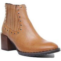 Justin Reece England Hero Studded Cowboy Womens Boot In Black Size UK 3 - 8
