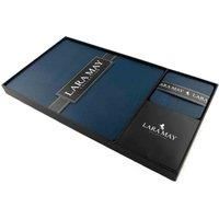 Placemat Sets Of 8 Royal Blue Recycled Leather Placemats (28cm x 21cm x 0.03cm) and 8 Recycled Leather Coasters. Made In UK By Lara May Collection.