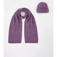 Levi'S Scarf And Beanie Gift Set - Purple