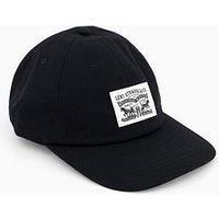 Levi/'s Men/'s Relaxed Dad Heritage Cap, Black, One, REGULARBLACK, L
