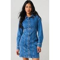 Guess Miria Long Sleeve Denim Dress - Blue
