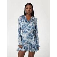 Guess Sibilla Long Sleeve Belt Dress - Blue
