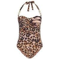 Guess One Piece Bandeau - Brown