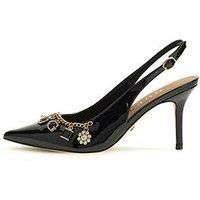 Guess Naska2 Charm Heeled Slingback - Black