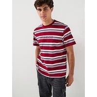 Guess Jeans Stripe T-Shirt - Red
