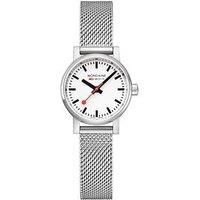Mondaine EVO2, Stainless Steel Quartz Watch for Women, MSE.26110.SM, 26 MM
