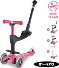 Mini Micro 3in1 Deluxe Plus Pink Kids Scooter