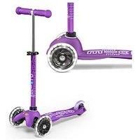 Micro Mini Led Deluxe Light Up Scooter Purple 2-5 Years Tilt And Lean Toddler Childrens 3 Wheel